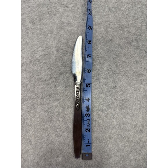 4 Vintage Amefa Holland Tulip Time Dinner Knives Stainless Flatware Retired MCM - Picture 5 of 5